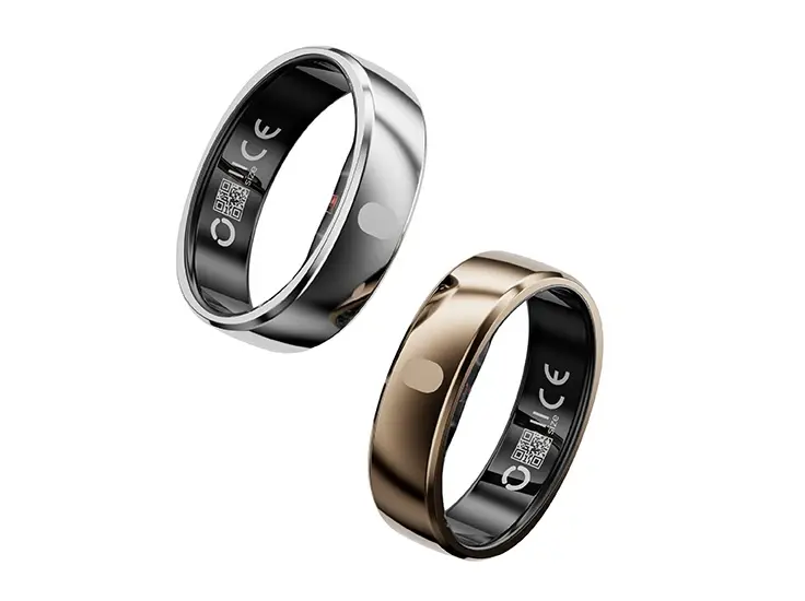 RingConn Gen 2 Air — Galaxy Silver and Dune Gold